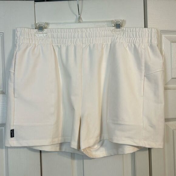 BALEAF Size 2XL Ivory Pull On Stretch Athleisure Loungewear Workout Shorts Soft - Picture 1 of 7